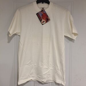 Vintage 90s FRUIT OF‎ THE LOOM 100% COTTON Single Stitch NOS T-SHIRT Size Large